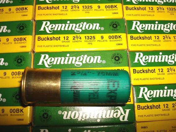 Remington - 12 gauge 00 Buck shot - 5 Rds